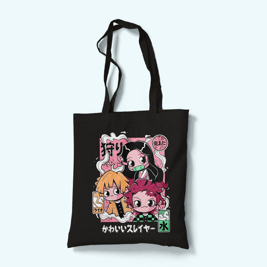New Demon Slayer Chibi Tote Bag