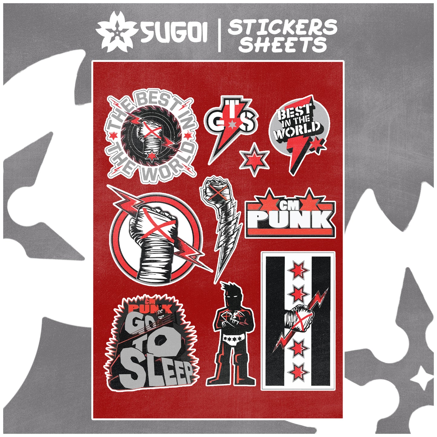 CM Punk Stickers
