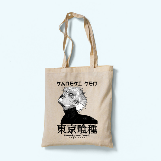 صورة توت باج بيج عليها تصميم كانيكي من أنمي طوكيو غول من Sugoi Store.