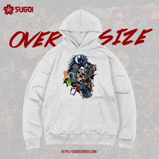 Batman characters Oversized Hoodie