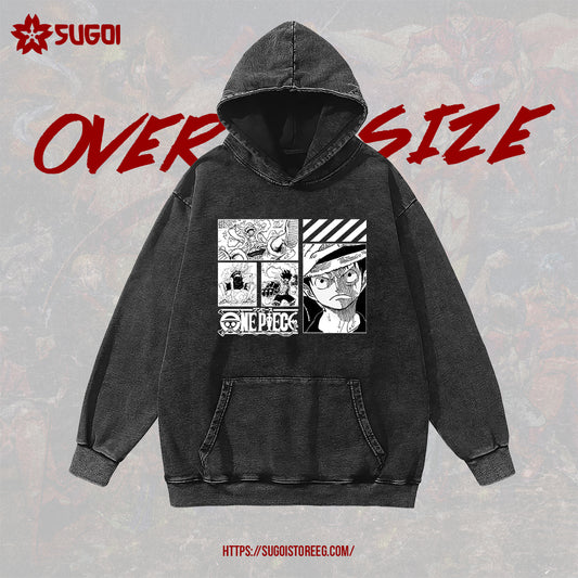 Luffy G5 panel Oversized Hoodie
