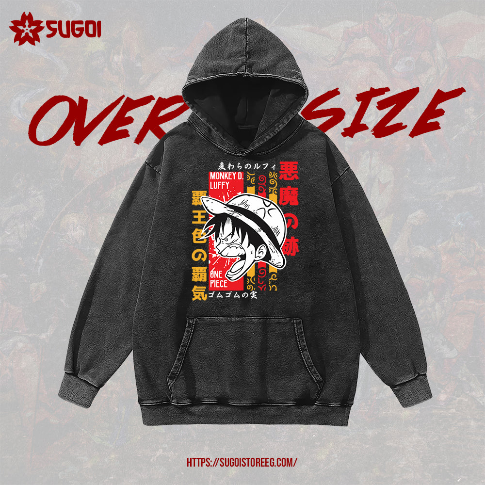 Luffy head Oversized Hoodie