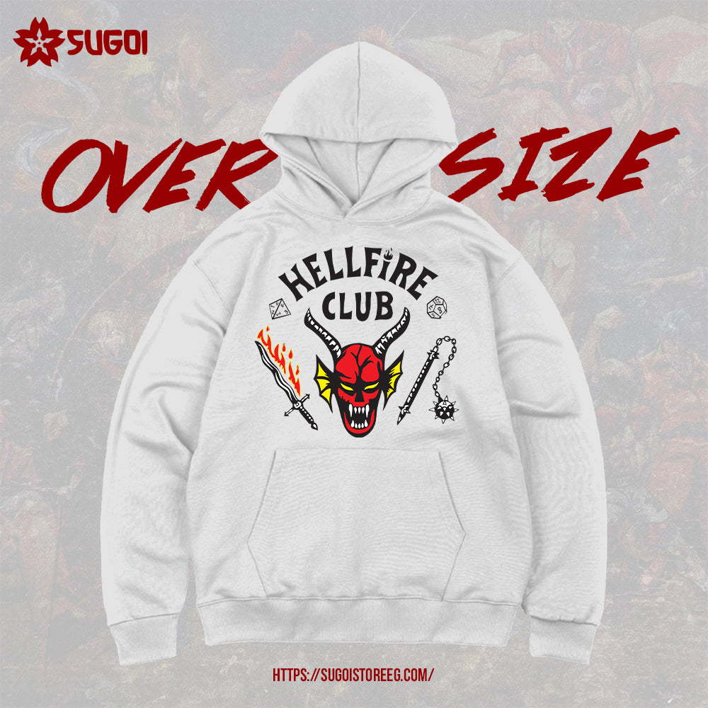 stranger things hellfire club Oversized Hoodie